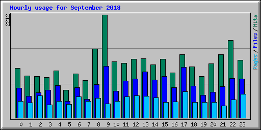 Hourly usage for September 2018